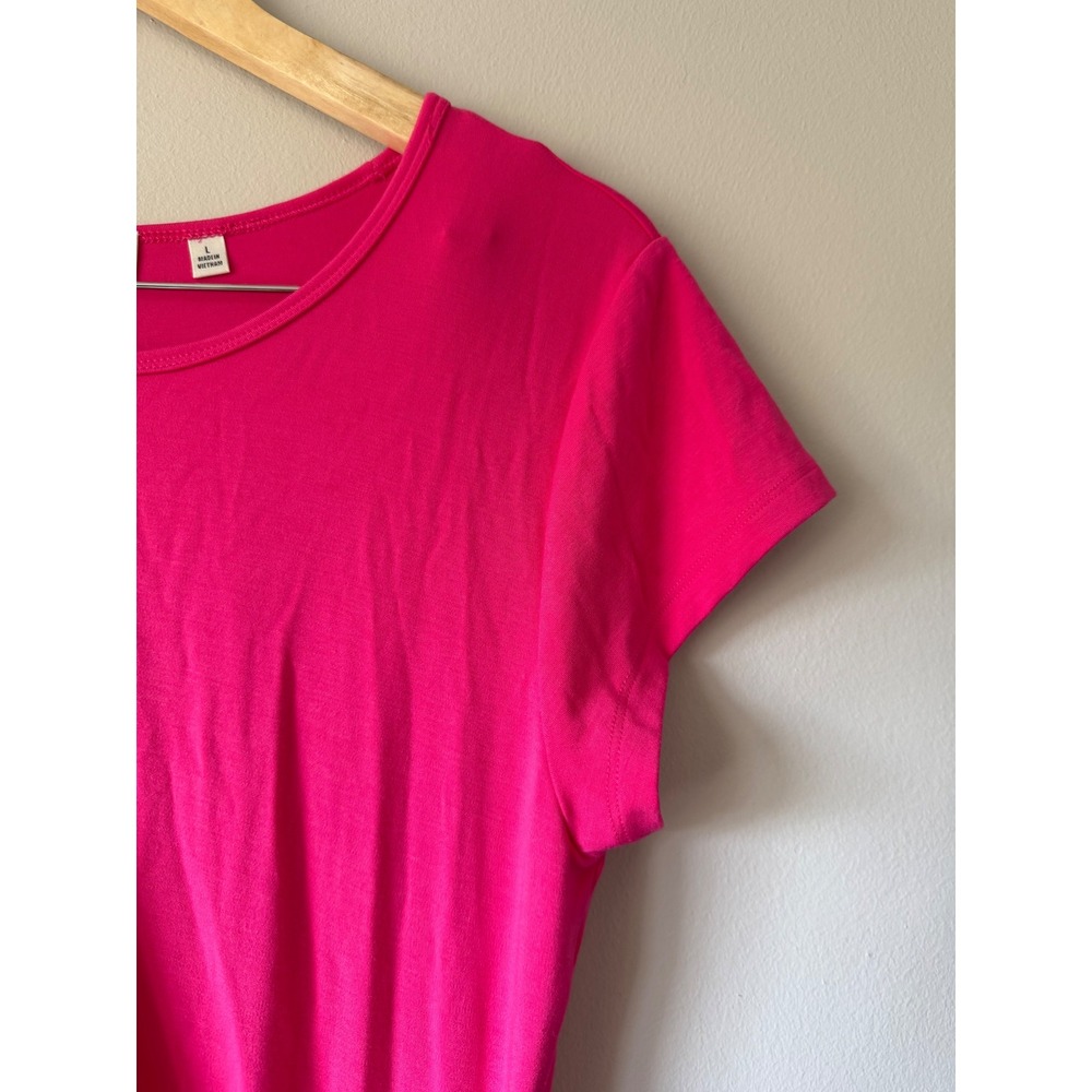 Wilfred Aritzia Maxi Dress Large Hot Pink Barbiecore Resortwear Casual - Picture 3 of 10